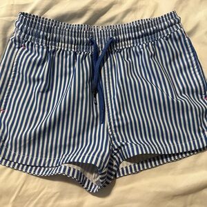 Vineyard Vines Performance Blue And White Stripe Shorts Girls XS